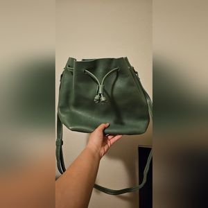 Portland Leather Goods "Almost Perfect" Large Bucket Bag in Eucalyptus